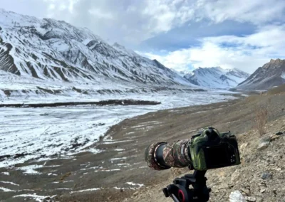 Camera in Snow Leopard Landscape